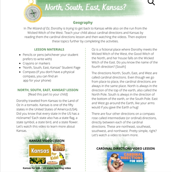 New The Wizard of Oz Homeschool Unit Study - Picture 3 of 6